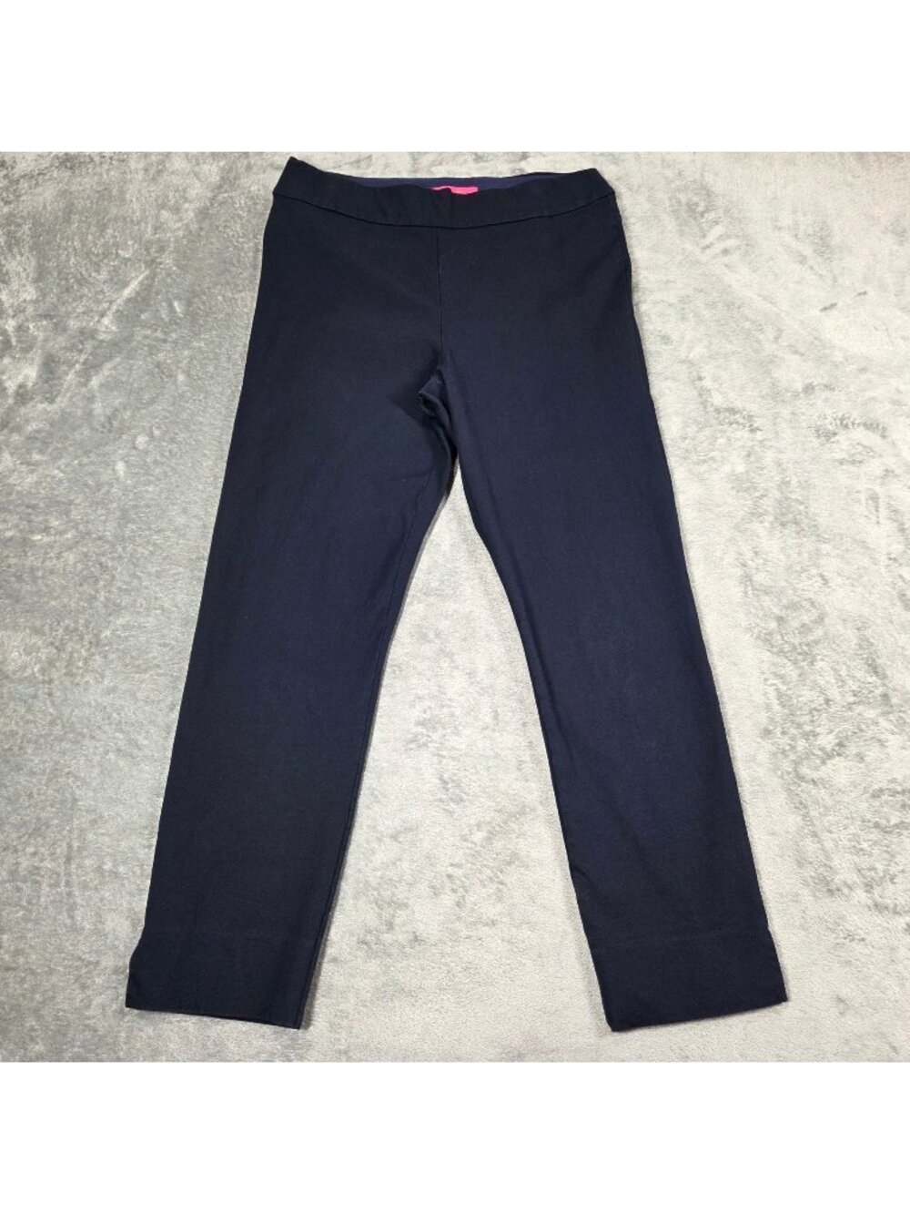 Lilly Pulitzer Pants 12 Navy Merrin High Rise Bi Stretch Career Preppy 27"